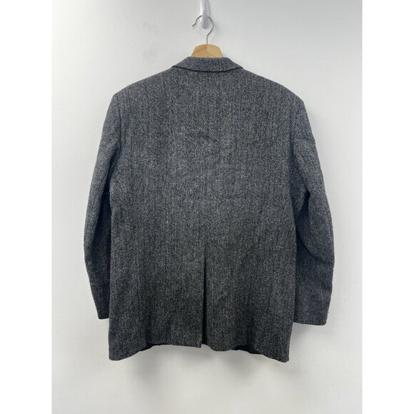 Harris Tweed Handwoven Vintage 40R Blazer Herringbone Scottish Wool Sport Jacket - Picture 6 of 11